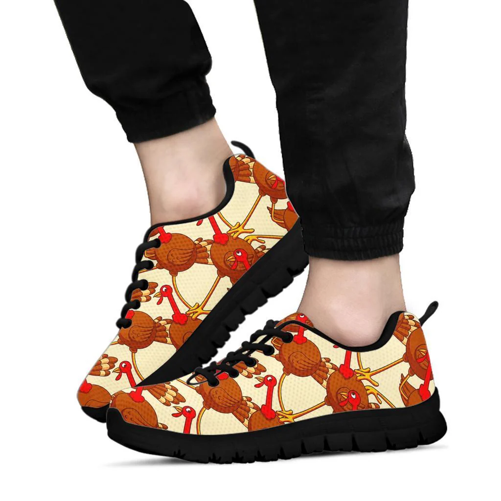 Turkey Thankgiving Pattern Print Sneaker Shoes For Men Women-grizzshop