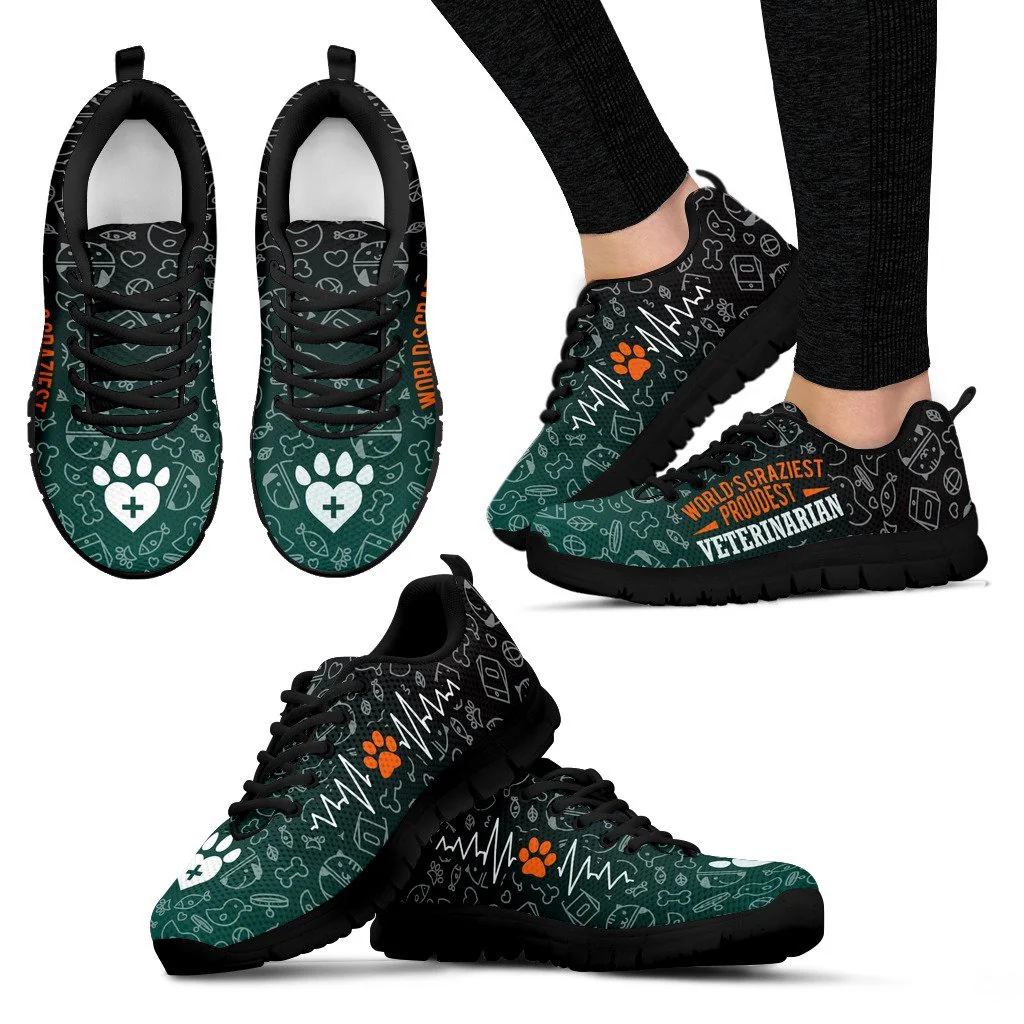Vet Tech Black Sneakers for Women-grizzshop